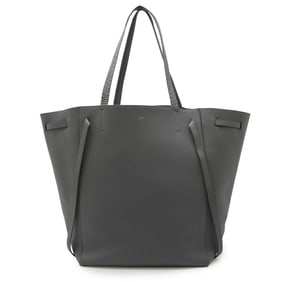 CELINE Cabas Phantom Medium Belt Tote Bag Shoulder in Grey Leather 18914
