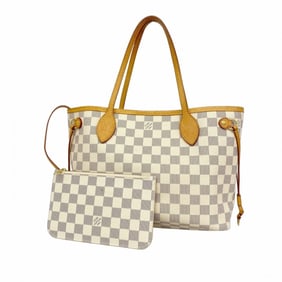 Louis Vuitton Damier Azur Neverfull PM Tote Bag N41362 White Women's
