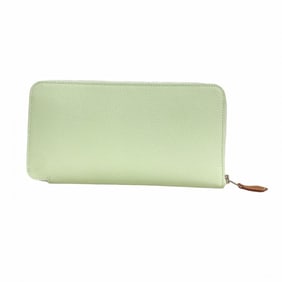 Hermes Hermès Azap Long Silk-In Epsom Vert Peppermint Wallet, Women's, Double Stamp