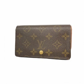 Louis Vuitton Monogram Porte Monnaie-Vieux-Tresor Wallet M61730 Brown Women's