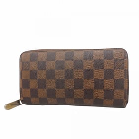Louis Vuitton Damier Zippy Wallet N60015 Ebene Long for Men and Women