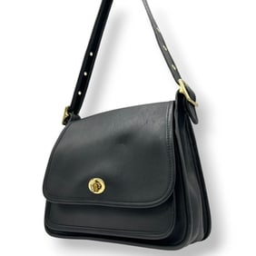 Coach Old 9061 Shoulder Bag in Glove-Tanned Leather, Black, Crossbody, Women's, Size s81