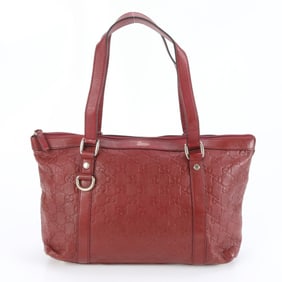 Gucci Guccissima Abbey Red 272399 Leather Tote Bag Shoulder for Women