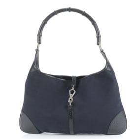 Gucci Bamboo Kandinsky 001 4061 Leather Shoulder Bag, One-Shoulder, Black, Women's