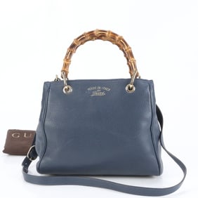 Gucci Bamboo Shopper Small Tote Bag, Leather, 2-Way Shoulder Women's