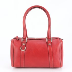 Gucci Abbey 130942 Leather Tote Bag, Mini Boston Shoulder Handbag, Women's