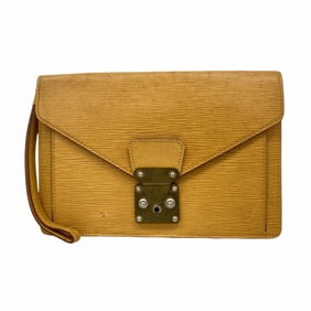 Louis Vuitton Epi Leather Pochette Serie Dragonne Clutch Bag M52616 Winnipeg Beige for Women