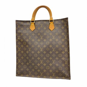 Louis Vuitton Monogram Sac Plat Tote Bag M51140 Brown Women's