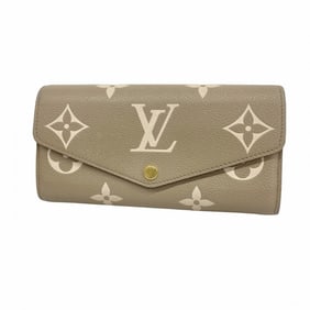 Louis Vuitton Monogram Empreinte Two-Tone Portefeuille Sarah Wallet M81049 Tourtrell Creme for Women