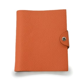 HERMES Ulysse PM Togo Leather Notebook Cover in Orange #?M
