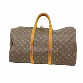 Louis Vuitton Monogram Keepall Bandouliere 50 Boston Bag M41416 Brown Men's and Women's