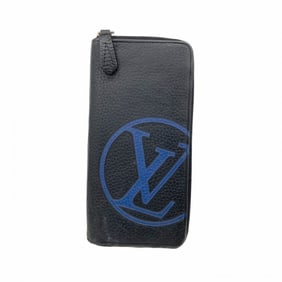 Louis Vuitton Taurillon Zippy Wallet Vertical M67767 Black Men's Long