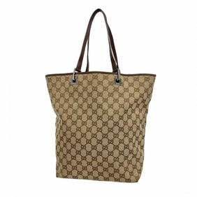 Gucci GG Canvas Tote Bag 31243 Brown Women's