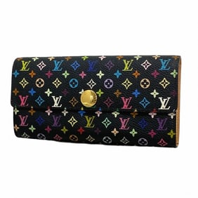 Louis Vuitton Monogram Multicolore Pochette Porte Monnaie Credit Long Wallet M60005 Beige Noir