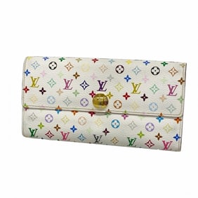 Louis Vuitton Monogram Multicolore Portefeuille Sarah Long Wallet M93532 Beige Brown Women's