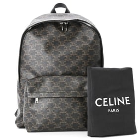 CELINE Triomphe Medium Backpack, Black/Brown, 188382 BOV