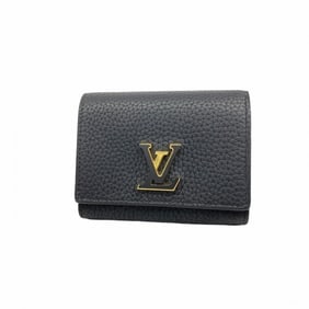 Louis Vuitton Taurillon Portefeuille Capucines Tiny Wallet M12149 Noir Women's