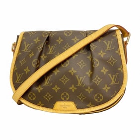Louis Vuitton Monogram Menilmontant PM Shoulder Bag M40474 Brown Women's