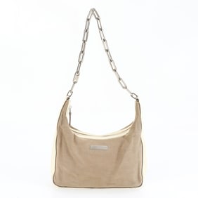 Gucci 001 3873 Leather Silver Chain Shoulder Bag One-Shoulder Tote Handbag Women's