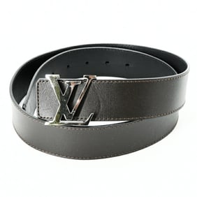 LOUIS VUITTON Reversible Santur Belt with LV Initials in Black and Brown, Men's #85 M9887
