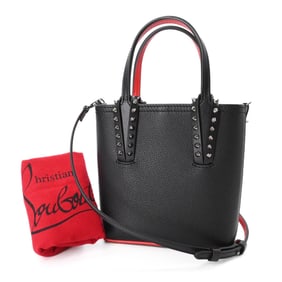 Christian Louboutin Cabata Mini Handbag, Leather Shoulder Bag, Black, Women's