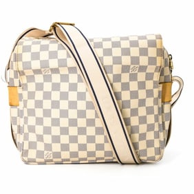LOUIS VUITTON Naviglio Damier Azur Shoulder Bag in Off-White for Men and Women, N51189