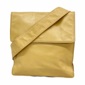 Chanel shoulder bag, leather, beige, women's
