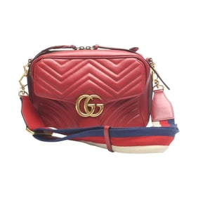 Gucci GG Marmont Calfskin Body Bag 498100 Red