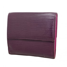 Louis Vuitton Epi Portefeuille Elise Tri-fold Wallet M6363K Cassis Women's