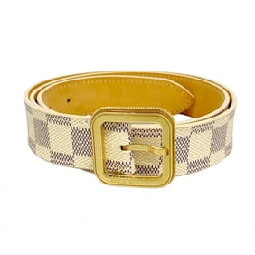Louis Vuitton Damier Azur Centur Tresor Belt M9730 White for Men and Women