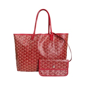 Goyard Saint Louis PM Tote Bag, PVC-Coated Canvas, Red, Unisex