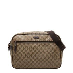 Gucci GG Supreme Shoulder Bag 211107 Brown and Beige Leather Men's GUCCI