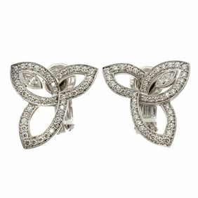 Harry Winston Lily Cluster Diamond Earrings in Platinum.