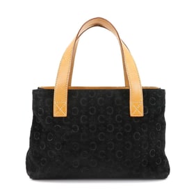 Celine Macadam C Logo Handbag in Suede Leather with Black, Brown, and Silver Hardware