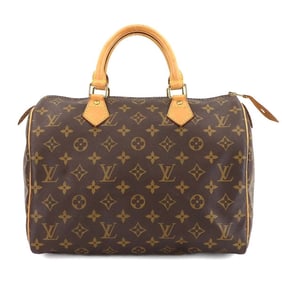 Louis Vuitton Monogram Speedy 30 Handbag, Brown, M41526, Gold Hardware