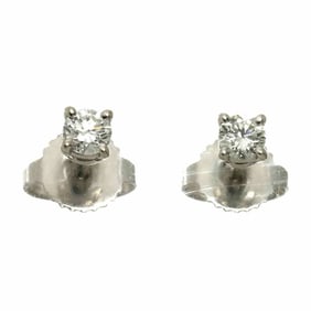 Tiffany & Co. Solitaire Diamond Earrings, Platinum Studs