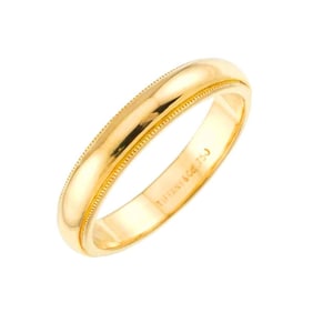 Tiffany & Co. Milgrain Band Ring, size 17.5, 18K Yellow Gold (750)
