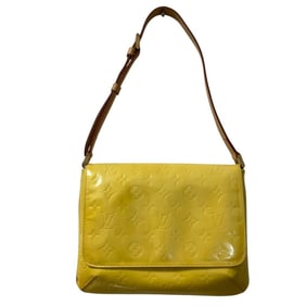 LOUIS VUITTON Vernis Thompson Street Shoulder Bag M91008 Yellow Women's