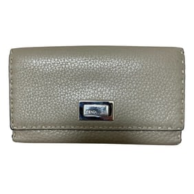 FENDI Selleria Turnlock Peekaboo Long Wallet in Greige for Women