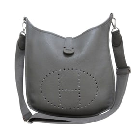 HERMES Evelyn 3 GM Shoulder Bag in Taurillon Clemence Etain for Women