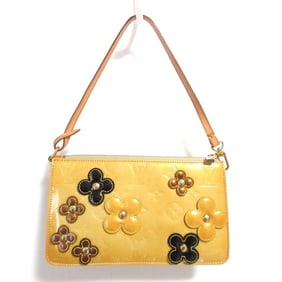 LOUIS VUITTON Monogram Vernis Flower Lexington Accessory Pouch M92246 Beige Women's