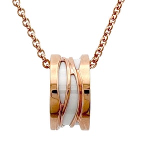 Bvlgari Design Legend White Ceramic Necklace, 18k Gold, Women's, Pre-owned
