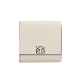 Pre-owned Loewe Compact Flap Wallet Anagram Bifold Wallet, Leather C821L57X01, Women's