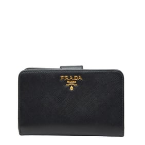 Prada Women's Navy Saffiano Leather Bifold Wallet