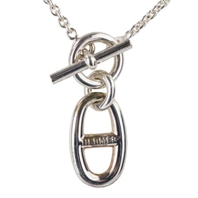 HERMES Chaine d'Ancre Amulet Chain Necklace 925 Silver Women's