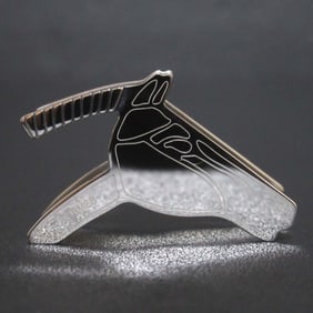 HERMES Cadrege GP Horse Motif Twilly Ring in Silver for Women