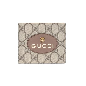 Gucci Neo Vintage GG Supreme Bifold Wallet, Canvas 473954, Men's, Pre-owned