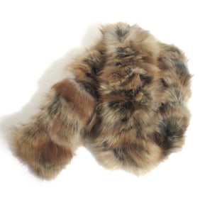 FENDI Real Fur Scarf Brown Women's