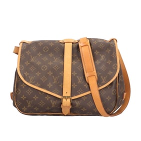 Pre-owned Louis Vuitton Saumur 35 Monogram Shoulder Bag in Canvas (M42254) Brown, Women's