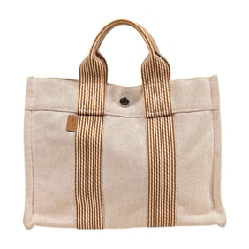 Hermès Tote PM New Fool Bag, Canvas, Orange, Women's, Pre-owned, HERMES